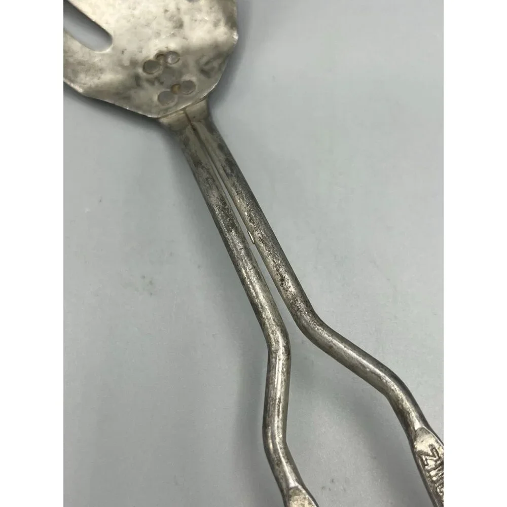 VTG Slotted Metal Spoon Bottle Opener Little Hatchet Flour Wilber & De Witt Nebr
